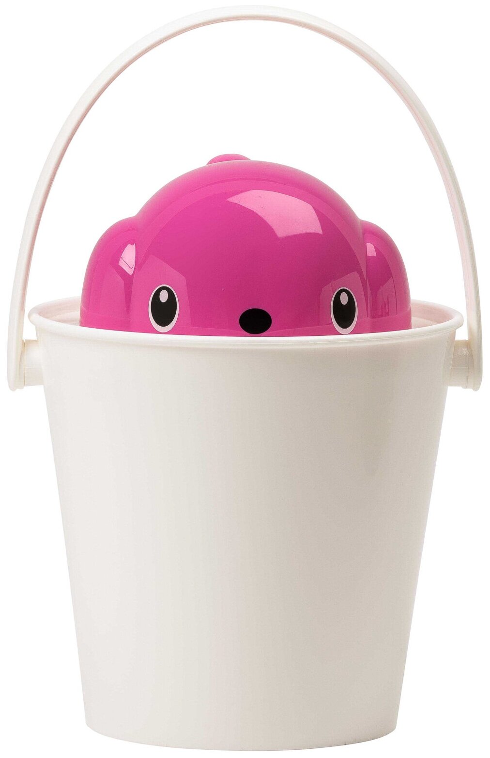 фото Ведро для сухого корма United Pets "Cat-Crick", белый/цикламен, для собак, 20х20х28 см, (на 2 кг, 7,5 литра), SG0201BI United Pets 8028945014809