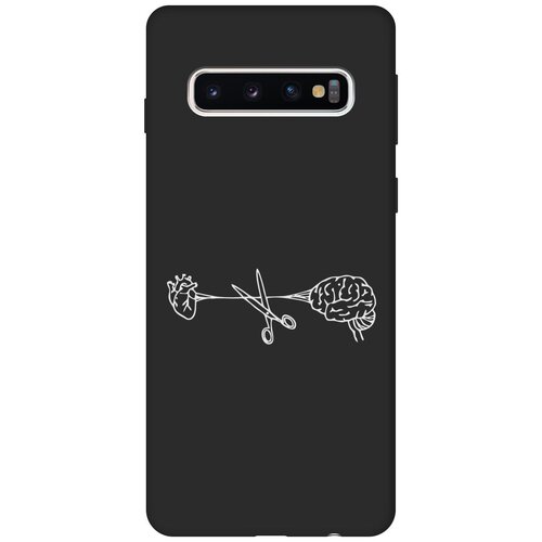 Матовый Soft Touch силиконовый чехол на Samsung Galaxy S10, Самсунг С10 с 3D принтом Cut It W черный матовый soft touch силиконовый чехол на samsung galaxy s10 самсунг с10 с 3d принтом brain off w черный