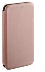 Чехол - книжка кожа розовое золото для Apple iPhone 5 / iPhone 5S / iPhone SE с подставкой и отделением для карт, трансформируется в подставку