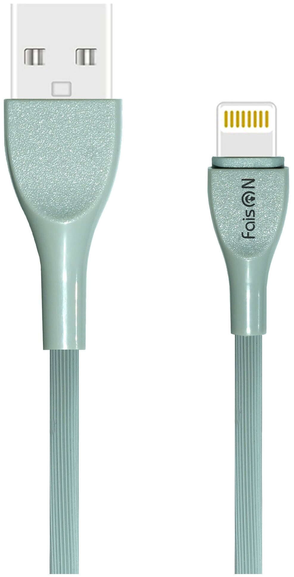 USB кабель- 8 pin FaisON К-HX49 Only, 1.0м, круглый, 2.4A, силикон, цвет: серый