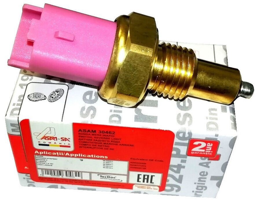 фото Датчик RENAULT SANDERO/LOGAN/DUSTER/LARGUS 04- заднего хода ASAM 30462