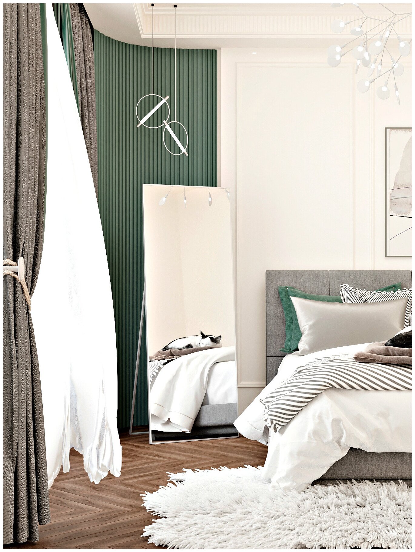 Зеркало во весь рост в интерьере - 85 фото