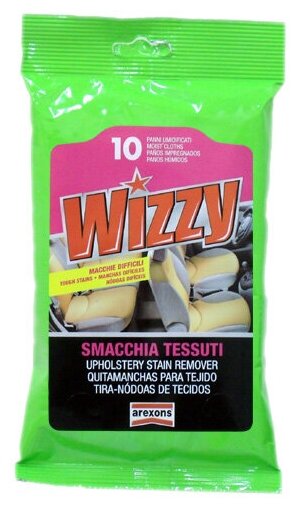 1939 AREXONS WIZZY Upholstery Stain Remover. Салфетка для очистки всех тканевых поверхностей автомобиля. 10 шт.