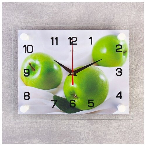 фото Часы настенные, серия: кухня, "яблоки", 20х26 см микс рубин 2267897 . yandex market