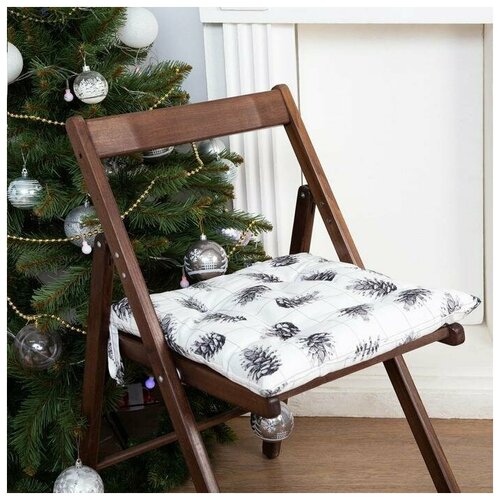 Подушка декоративная на стул Merry Christmas 42х42см 100 хлопок саржа 1989₽