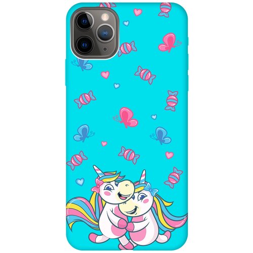 Силиконовый чехол на Apple iPhone 11 Pro Max / Эпл Айфон 11 Про Макс с рисунком Unicorns and Candies Soft Touch бирюзовый силиконовый чехол на apple iphone 14 pro max эпл айфон 14 про макс с рисунком unicorns and candies soft touch розовый