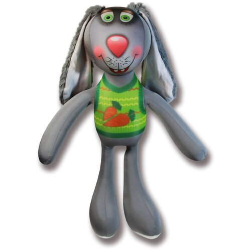 фото Мягкая игрушка антистресс штучки, к которым тянутся ручки заяц роня длинноухий, с морковкой