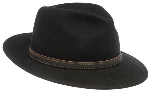 Шляпа федора STETSON, шерсть, утепленная, размер 61, черный