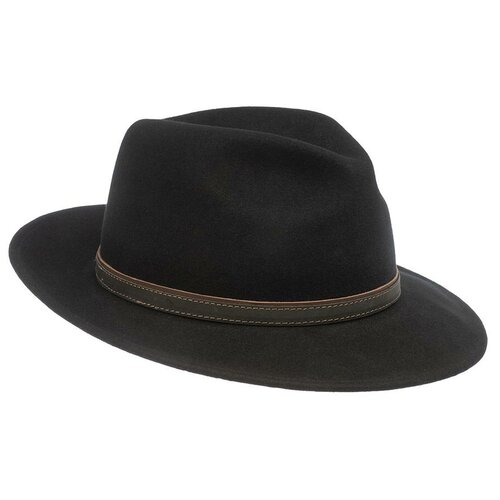 фото Шляпа федора stetson, шерсть, утепленная, размер 59, черный