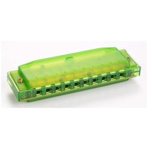Губная гармошка Hohner Translucent Green M1110G губная гармошка детская зеленая лягушка детский музыкальный инструмент