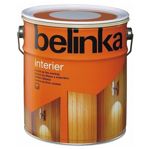 Лазурное покрытие для защиты древесины BELINKA INTERIER 10 л №73 сметаново-белый