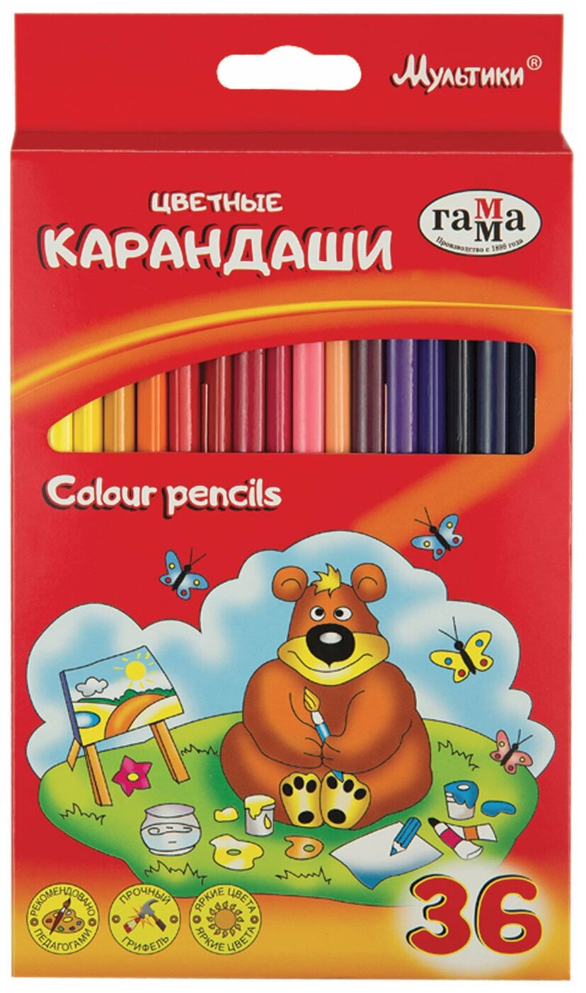 Карандаши деревянные цветные для рисования мягкие двусторонние Brauberg Premium Twin Colour 12 штук 24 цвета 181874