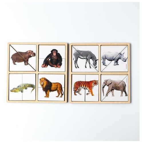 Картинки-половинки Животные Африки 1 упак. картинки половинки животные африки 1 упак