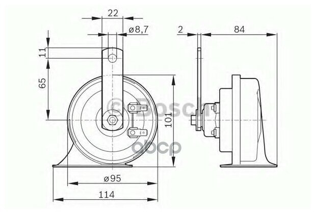 Фанфара 12v Windtone Комплект Bosch арт. 0986AH0503