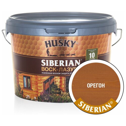 HUSKY SIBERIAN Воск-лазурь декоративно-защитный состав для древесины орегон (2,5л)