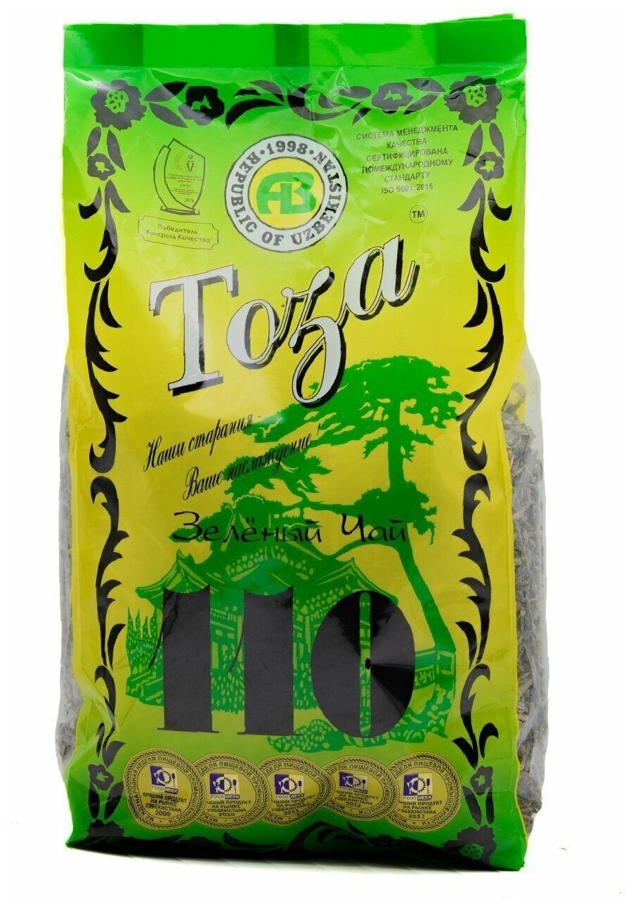 Чай зеленый Тоза Узбекский № 110 листовой, 400 г - фотография № 1
