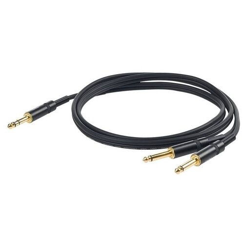 Proel CHLP210LU5 сценический кабель, Jack 6.3 мм стерео <-> 2х6.3 Jack моно, длина 5 метров proel hpc80