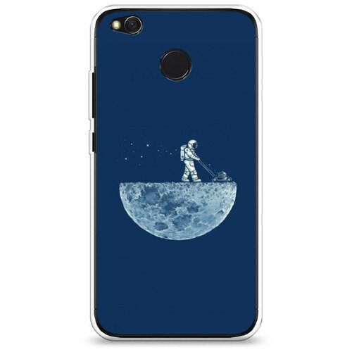 фото Силиконовый чехол "космонавт на луне" на xiaomi redmi 4x / сяоми редми 4х case place
