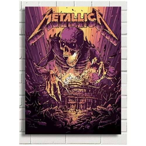Картина по номерам музыка Metallica - 8664 В 30x40