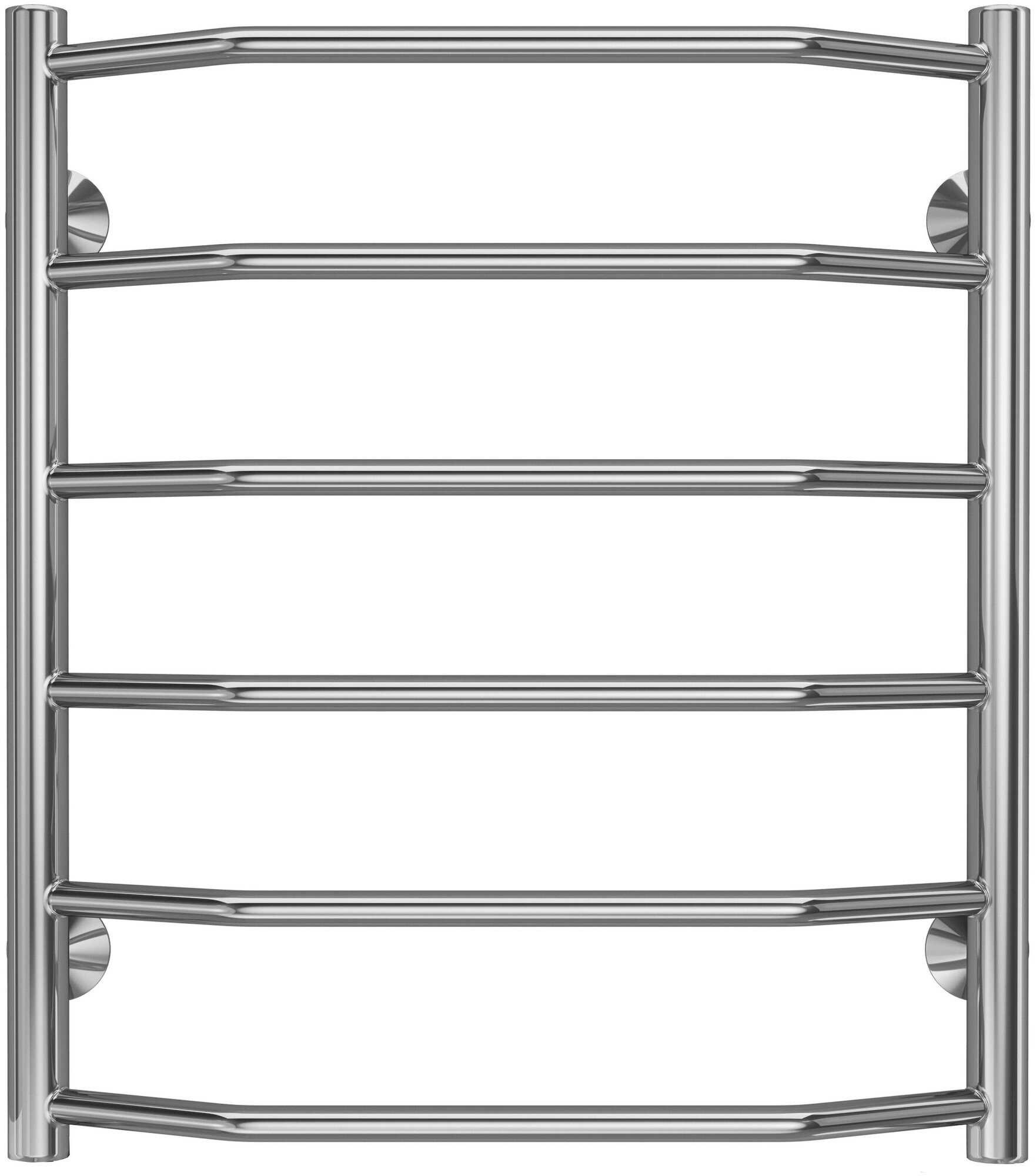 Полотенцесушитель Terminus водяной из нержавеющей стали 6 перекладин нижнее подключение м/о 50 см 50 см х 60 см Виктория Россия