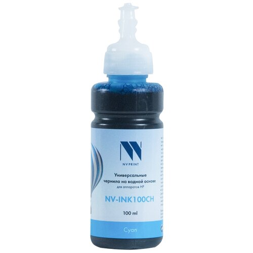 Чернила NV PRINT универсальные на водной основе для аппаратов HP (100 ml) Cyan