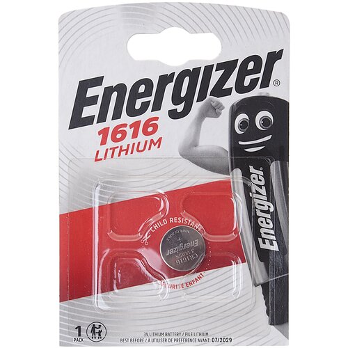 Элемент питания Energizer Lithium 3v CR1616 блистер 1 шт