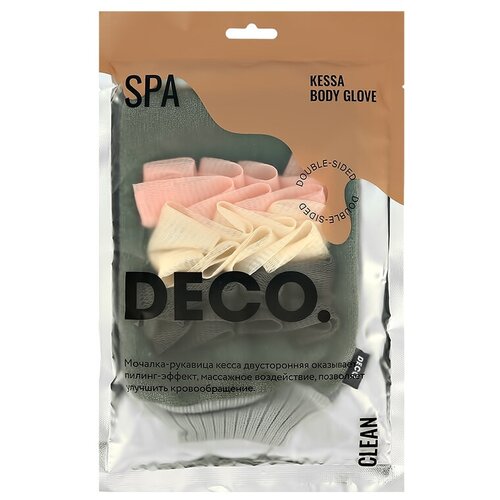 Мочалка-рукавица для тела DECO. кесса 2 в 1 (olive) мочалка deco мочалка рукавица для тела кесса meringue