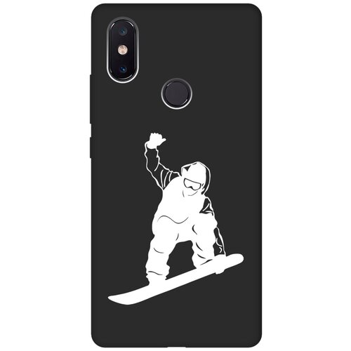 Матовый чехол Snowboarding W для Xiaomi Mi 8 SE / Сяоми Ми 8 СЕ с 3D эффектом черный матовый чехол kickboxing w для xiaomi mi 8 se сяоми ми 8 се с 3d эффектом черный