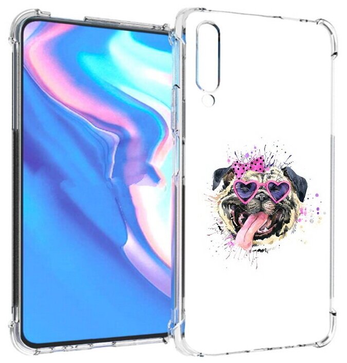 Чехол задняя-панель-накладка-бампер MyPads Веселая собака для Honor 9X Pro/Huawei Y9s/P Smart Pro 2019 противоударный