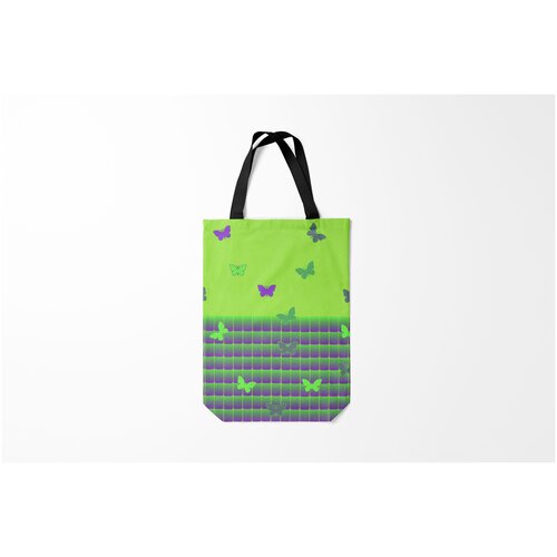 фото Сумка-шоппер / 31х42 см / популярные иллюстрации / бабочки burnettie