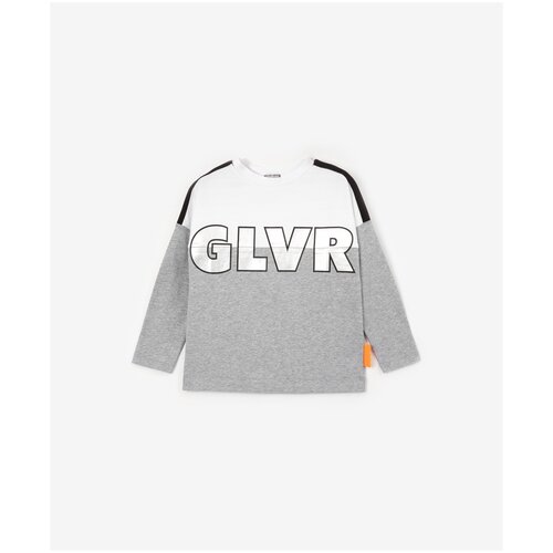 фото Футболка оверсайз в стиле колорблок серая gulliver, размер 104, мод. 22203gmc1210