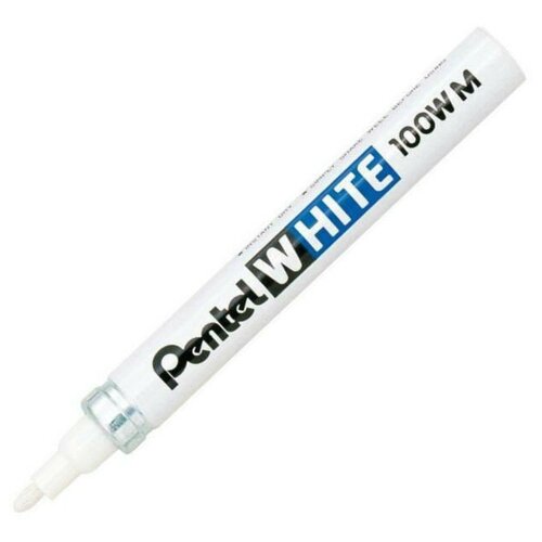 Маркер промышленный быстросохнущий PENTEL WHITE 100W (белый 3,9 мм) 1 шт.