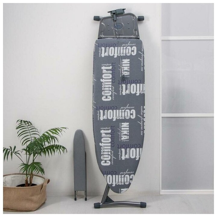 Доска гладильная Nika «Ника 11 тефлон», 122×40 см, регулируемая высота до 100 см, рисунок микс - фотография № 9