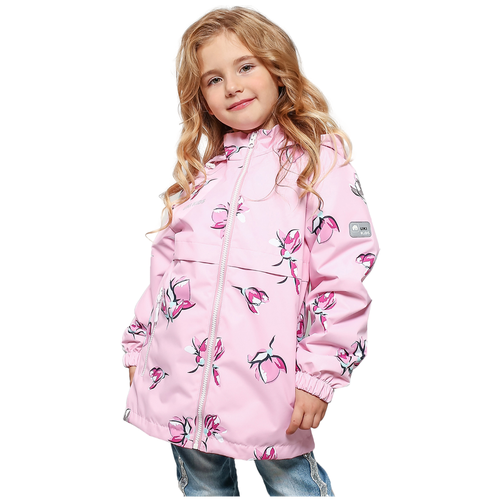 Ветровка на флисе для девочки UKI kids “Крокус”, розовый, размер 134