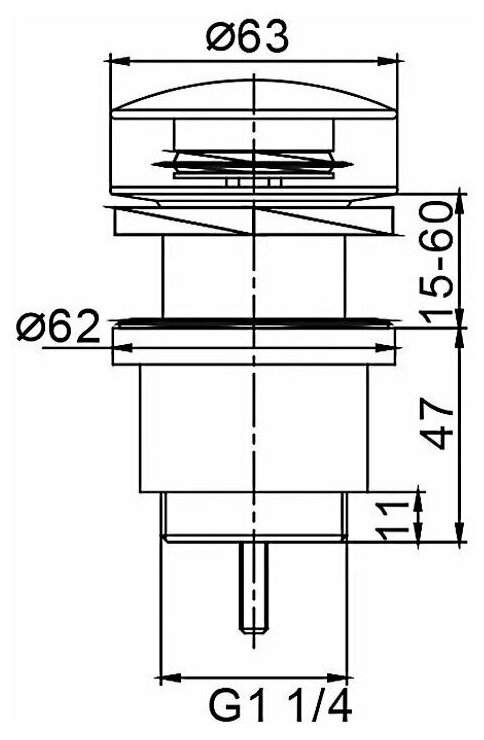 Донный клапан золото FRAP F62-3