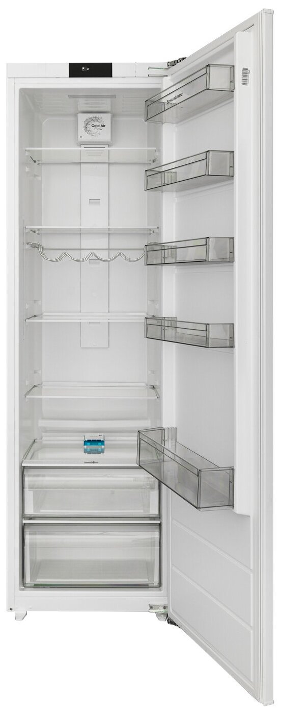 Встраиваемый однокамерный холодильник Schaub Lorenz SL SE311WE, зона свежести, регулировка уровня влажности - фото №3