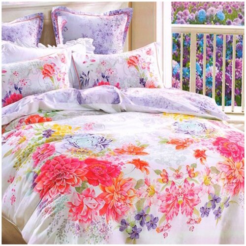 фото Комплект постельного белья бамбук 592 панно бамбук 70%/хлопок 30%, евро, сиреневый tana