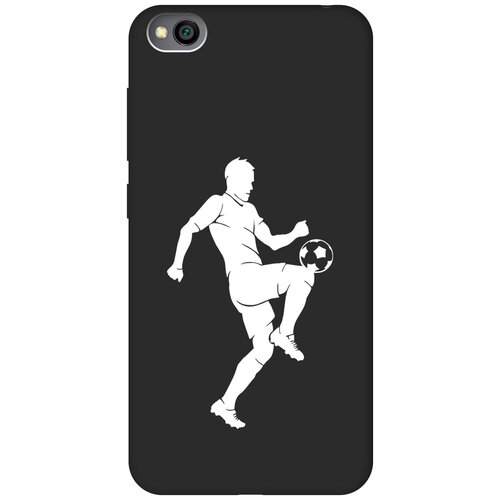 Матовый чехол Football W для Xiaomi Redmi Go / Сяоми Редми Го с 3D эффектом черный матовый чехол football w для xiaomi redmi 8 сяоми редми 8 с 3d эффектом черный