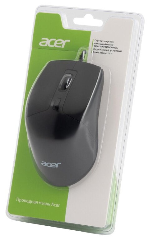 Мышь проводная Acer OMW130 черный ZL MCEEE00J