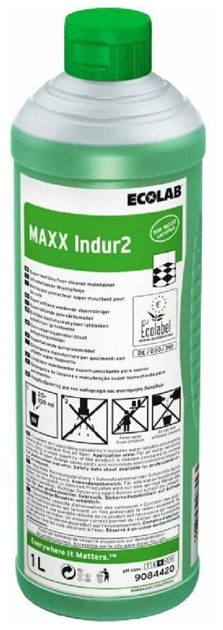 Ecolab MAXX INDUR2 профессиональное концентрированное средство для мытья полов 1 л (Германия)