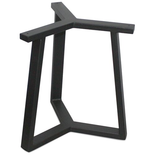 Опора для стола подстолье Трапеция скошенная, чёрное, диаметр 50см, высота 50см