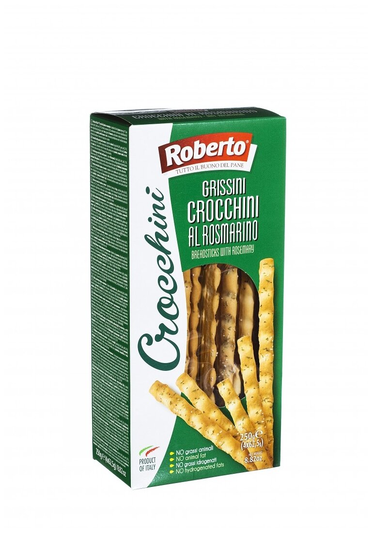 Хлебные палочки Груссини Кроккини миньон с розмарином "Roberto" , 250г
