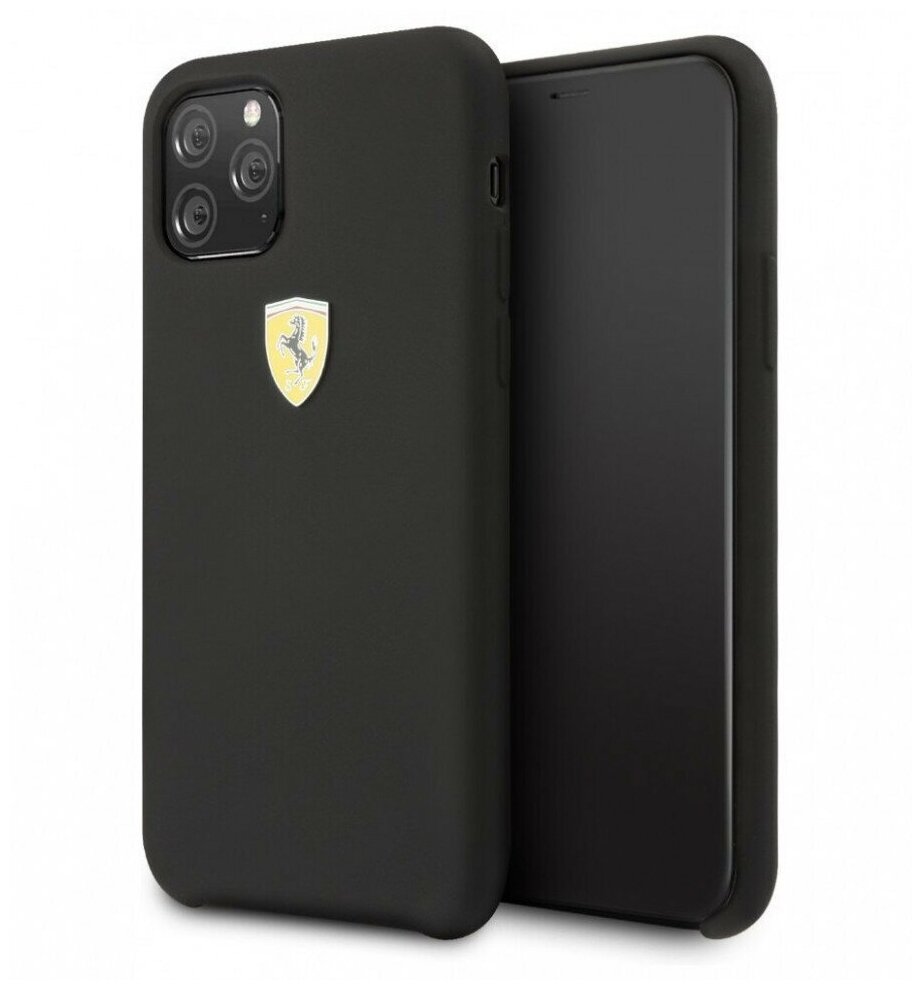 Чехол Ferrari для iPhone 11 Pro On-Track Silicone case Hard Black