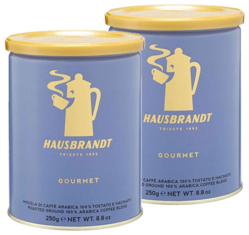 Кофе молотый Hausbrandt Gourmet (Гурмэ, Гурман), ж/б, 2x250г - фотография № 1