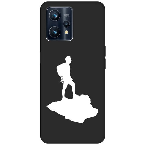 Матовый чехол Trekking W для Realme 9 Pro+ / Рилми 9 Про+ с 3D эффектом черный матовый чехол two faces w для realme 9 pro рилми 9 про с 3d эффектом черный