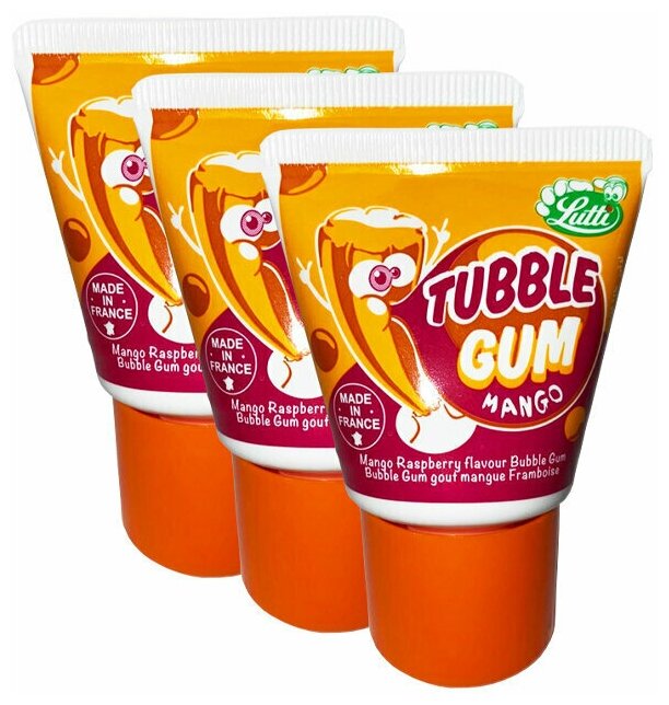 Жевательная резинка Lutti Tubble Gum Mango (Франция) 35 г (3 шт)