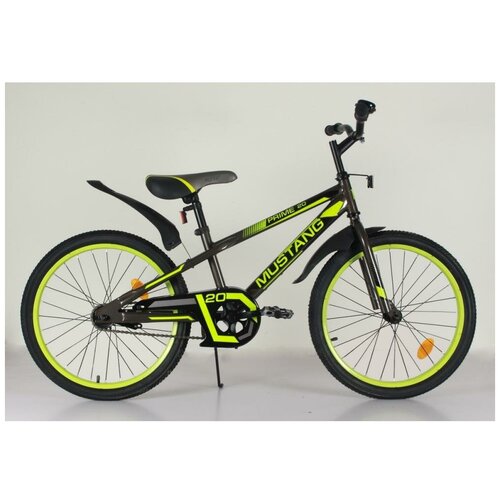 Велосипед подростковый Mustang Prime 20 черно-салатовый 1161400₽