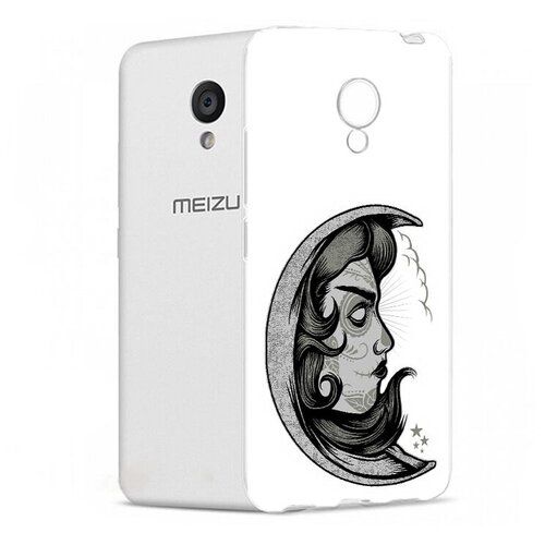 Чехол задняя-панель-накладка-бампер MyPads черно белая луна с лицом для Meizu M5 (M611A) 5.2 противоударный чехол mypads черно белая луна с лицом для meizu v8 задняя панель накладка бампер