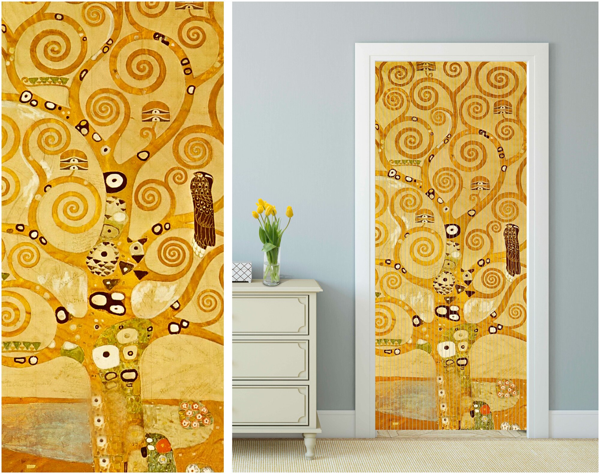 фото Штора на дверной проём "Дерево" Климт AzarovaPro