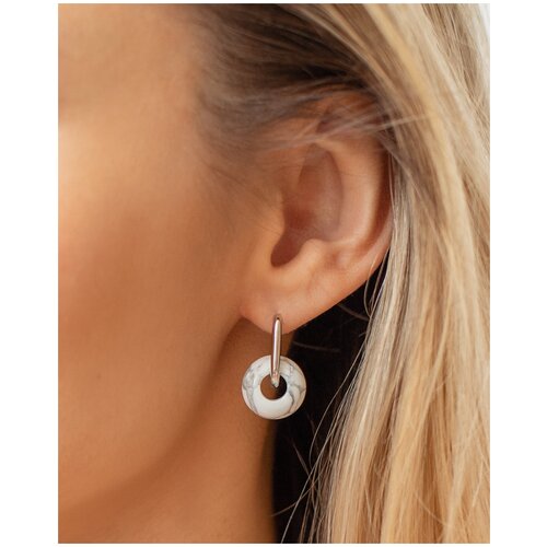 Серьги JIWA, говлит, белый